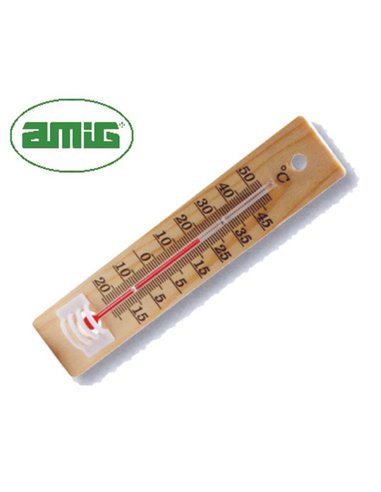 Θερμόμετρο ξύλινο 14x3εκ.
