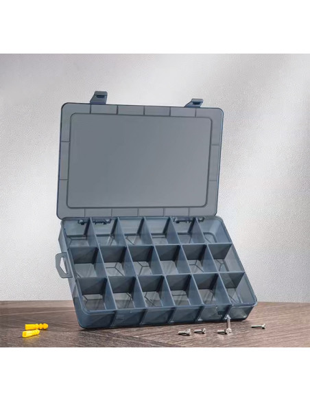 DELI ταμπακιέρα DL432306, 18 θέσεων, 27.5x19x4.4cm, πλαστική, μαύρη