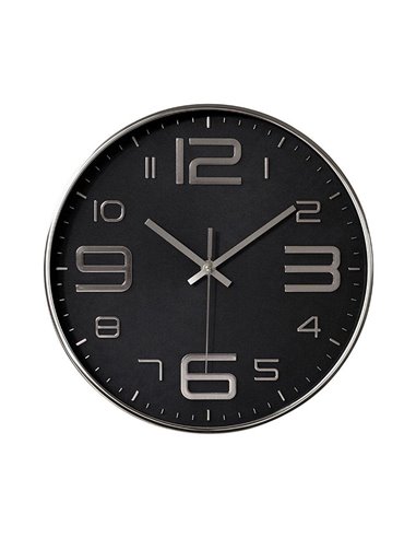 Ρολόι τοίχου μαύρο Ø30.5εκ.