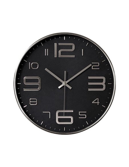Ρολόι τοίχου μαύρο Ø30.5εκ.
