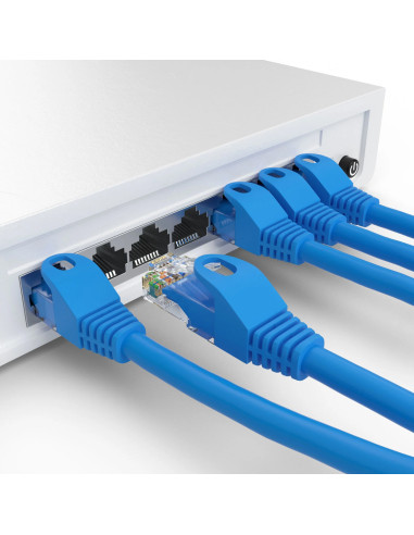 POWERTECH καλώδιο δικτύου CAB-N390, Cat 6 U/UTP, CCA, 250Hz, 0.50m, μπλε