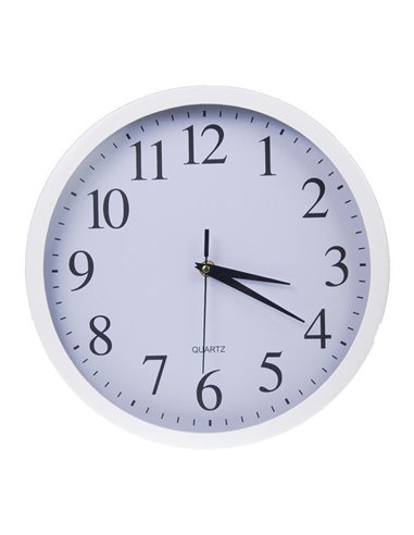 Ρολόι τοίχου Ø27εκ. λευκό