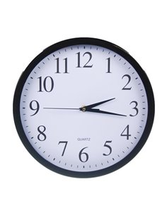 Ρολόι τοίχου Ø27εκ. μαύρο