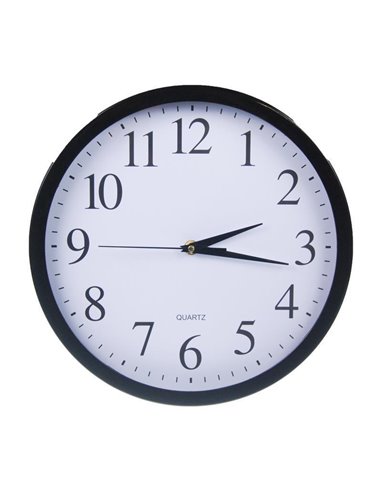 Ρολόι τοίχου Ø27εκ. μαύρο
