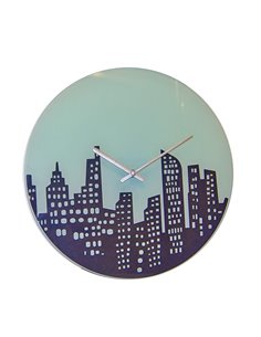 Ρολόι τοίχου γυάλινο "Manhattan" Ø35εκ.
