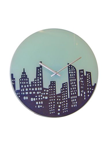 Ρολόι τοίχου γυάλινο "Manhattan" Ø35εκ.