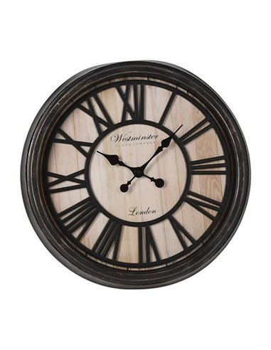 Ρολόι τοίχου μαύρο Ø50,6x5,5εκ.