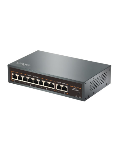 LONGSE PoE switch HT82GA με 8x LAN & 2x WAN θύρες, 10/100/1000Mbps