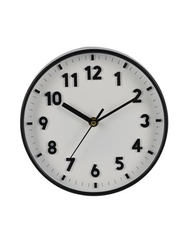 Ρολόι τοίχου μαύρο Ø20εκ.