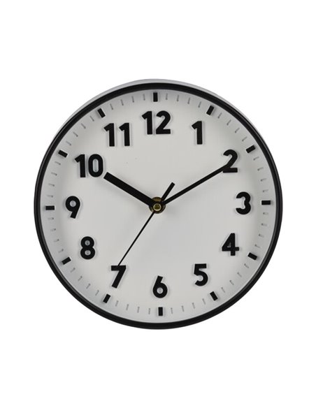 Ρολόι τοίχου μαύρο Ø20εκ.