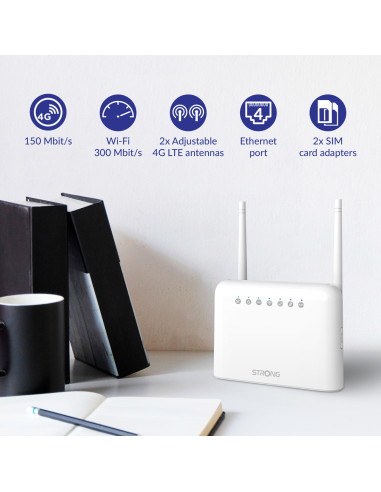 STRONG router 4GROUTER350, 4G LTE 150Mbps, WiFi 300Mbps, LAN 100Mbps