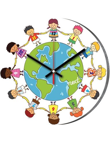 Next ρολόι Ø31εκ. "γη-παιδιά"