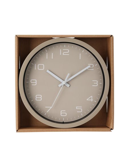 Ρολόι τοίχου μπεζ Ø20εκ.