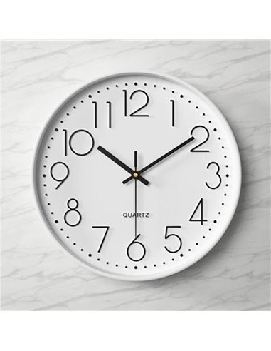 Ρολόι τοίχου λευκό Ø20εκ.