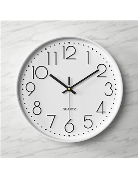 Ρολόι τοίχου λευκό Ø20εκ.