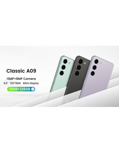 KXD smartphone Classic A09, 6.6", 4/128GB, 4000mAh, μαύρο