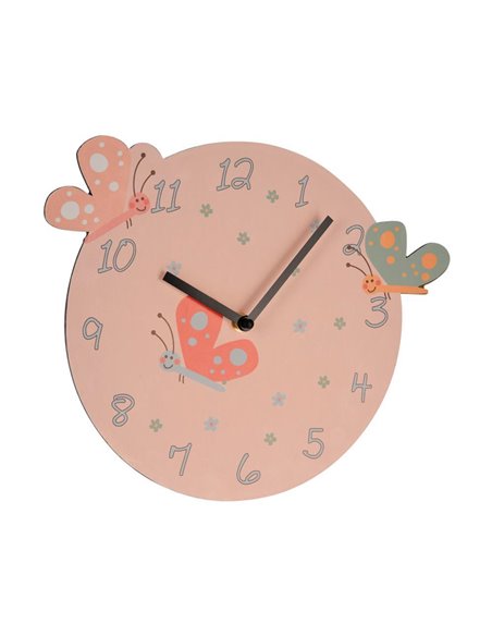 Ρολόι τοίχου "Πεταλούδα" Ø26εκ.