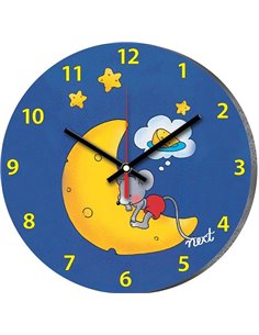 Νext ρολόι Ø31εκ. "ποντίκι-φεγγάρι"