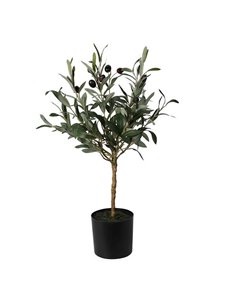 Ελιά τεχνητή 66εκ σε μαύρη πλαστίκη γλάστρα