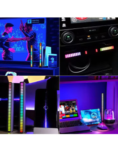 LED φωτορυθμικό φωτιστικό ZS52, RGB, 5W, μαύρο