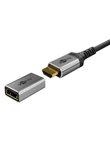 GOOBAY αντάπτορας HDMI 72008, Ethernet, 8K/60Hz, 4K/120Hz, 48 Gbps, γκρι