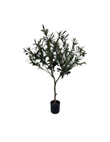 Ελιά τεχνητή Nextdeco Υ0,95μ. με καρπούς σε μαύρη γλάστρα Ø15εκ.