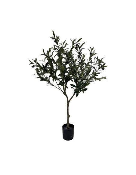 Ελιά τεχνητή Nextdeco Υ0,95μ. με καρπούς σε μαύρη γλάστρα Ø15εκ.