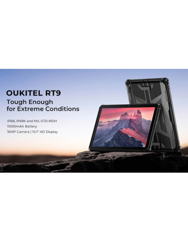 OUKITEL tablet RT9, 10.1", 6/256GB, 4G, 11000mAh, IP68/IP69K, μαύρο