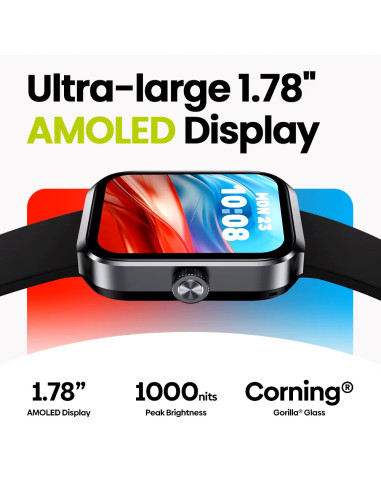 ZEBLAZE smartwatch Beyond 3 Plus, heart rate, 1.78" AMOLED, GPS, 3 ATM, μαύρο