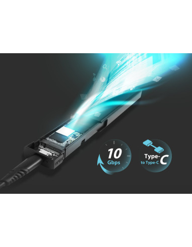 SILICON POWER θήκη για M.2 PCIe NVMe/SATA SSD PD60, tool free, 10Gbps, μαύρη