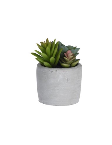 Φυτό τεχνητό παχύφυτα II 12εκ., σε κεραμικό γλαστράκι Ø7xΥ6,5εκ.