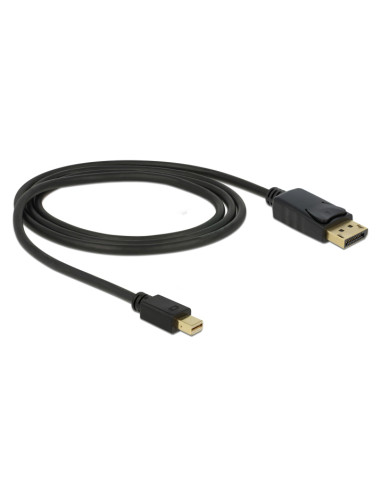 DELOCK καλώδιο mini DisplayPort σε DisplayPort 82698, 4K/60Hz, 21.6 Gbps, 1m, μαύρο