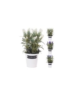 Λεβάντα σε μεταλλικό γλαστράκι 29εκ. κοκτέηλ  4 χρωμάτων