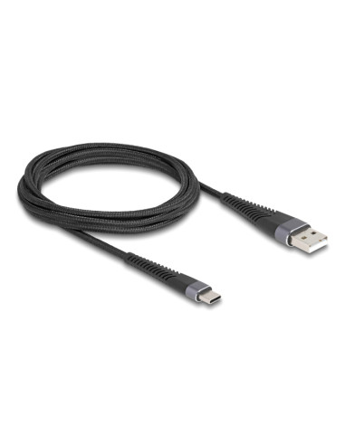 DELOCK καλώδιο USB σε USB-C 81122, 60W, 480Mbps, 2m, μαύρο