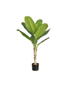 Μπανανιά τεχνητή Nextdeco Υ1,8μ. με 9 υφασμάτινα φύλλα σε μαύρη γλάστρα Ø15εκ.