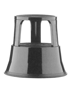 Μεταλλικό σκαμπό-σκαλοπάτι με ρόδες, γκρι Υ43xØ29x45εκ.