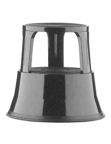 Μεταλλικό σκαμπό-σκαλοπάτι με ρόδες, γκρι Υ43xØ29x45εκ.