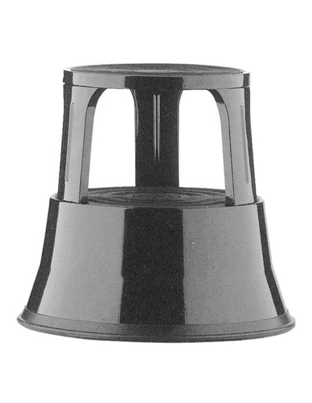 Μεταλλικό σκαμπό-σκαλοπάτι με ρόδες, γκρι Υ43xØ29x45εκ.