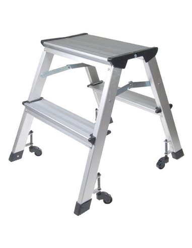 Σκάλα mini με ρόδες - 2 σκαλοπάτια Υ46εκ.