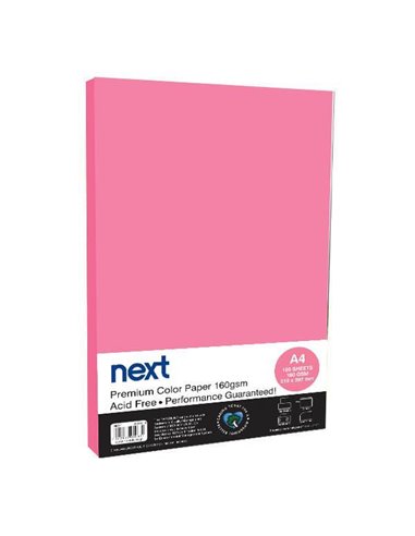 Χαρτόνι φωτοαντιγραφικό φουξ Α4,160γρ,100φ.