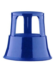 Μεταλλικό σκαμπό-σκαλοπάτι με ρόδες, μπλε Υ43xØ29x45εκ.