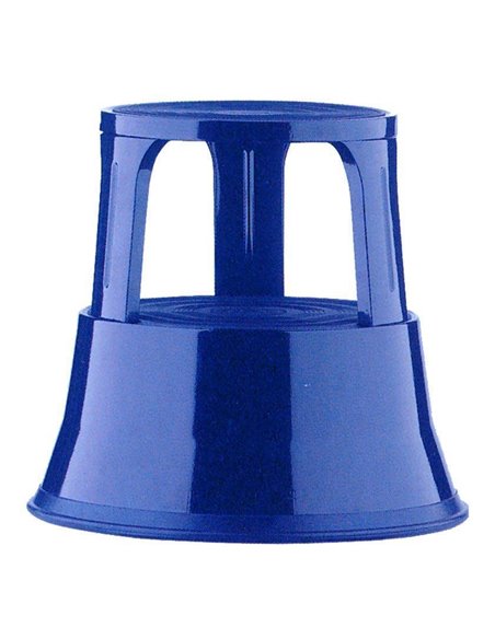 Μεταλλικό σκαμπό-σκαλοπάτι με ρόδες, μπλε Υ43xØ29x45εκ.