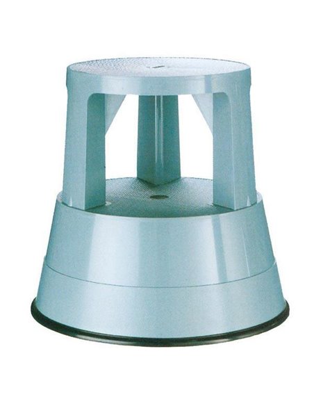 Πλαστικό σκαμπό-σκαλοπάτι με ρόδες, γκρι Υ43xØ29x45εκ.