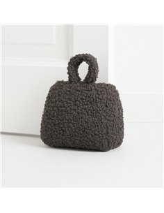 Στοπ πόρτας καφέ 17x7x16εκ.