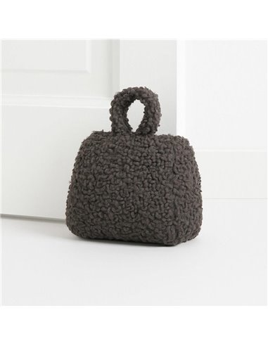 Στοπ πόρτας καφέ 17x7x16εκ.