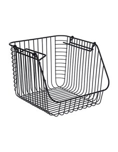 Καλάθι μεταλλικό μαύρο 29x27xY21εκ.