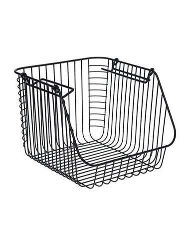 Καλάθι μεταλλικό μαύρο 29x27xY21εκ.