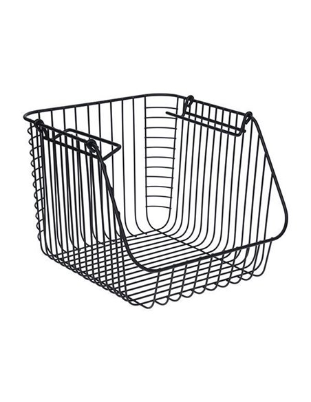 Καλάθι μεταλλικό μαύρο 29x27xY21εκ.