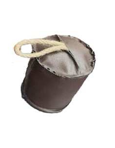 Στοπ πόρτας από δερματίνη,Υ16x∅13εκ. Καφέ σκούρο