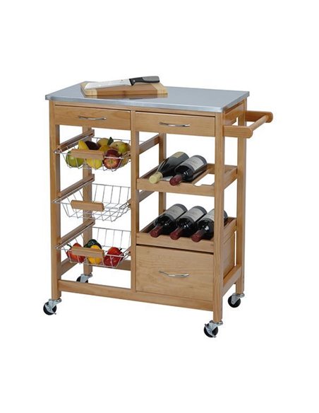 Τρόλεϊ κουζίνας με συρτάρι 66x36xΥ84εκ.